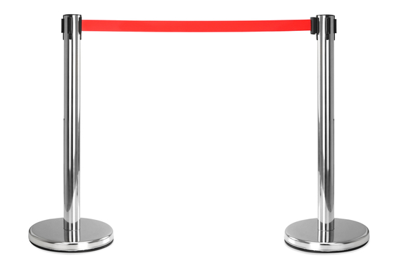 Stagecaptain PLS-200S Poteaux de Séparation Système de Guidage Piétons Argent Paire avec Support de Panneau image 3