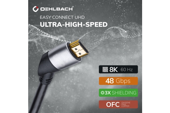 Cavo HDMI Oehlbach Easy Connect 8K UHD 1,5m nero image 3