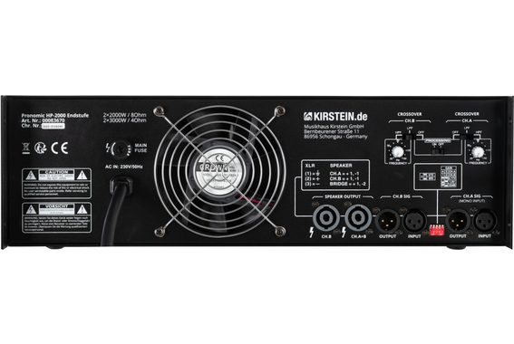 Pronomic HP-2000 Endstufe 2x 3000 Watt  - Retoure (Zustand: gut) image 3