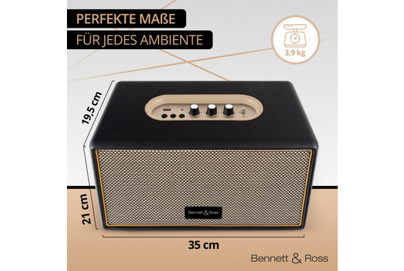 Bennett & Ross BB-860BK Blackmore Bluetooth Lautsprecher Schwarz  - Retoure (Verpackungsschaden) image 3