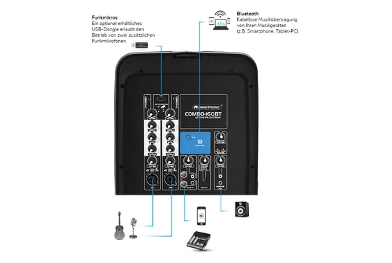 Omnitronic Combo-160BT Active PA System image 3