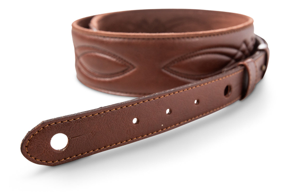 Taylor 2" Vegan Leren Gitaarband Medium Brown image 3