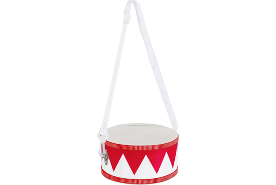 Classic Cantabile kindertrommel 8" wit-rood image 3