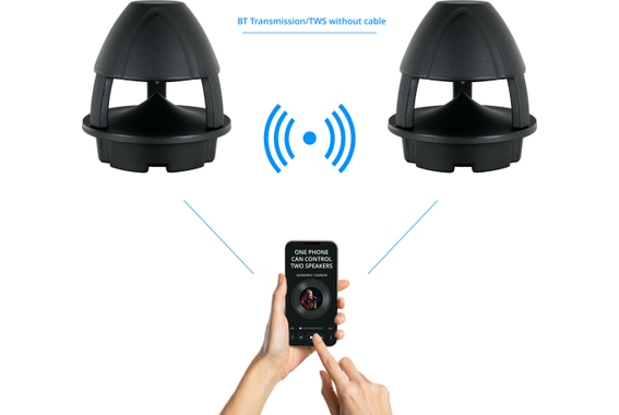 McGrey WPL-660BK BT 360° Outdoor-Lautsprecher mit Bluetooth Schwarz 120 Watt  - Retoure (Zustand: gut) image 3