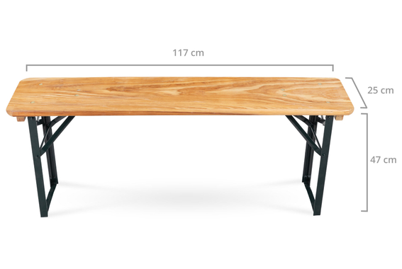 Stagecaptain BBB-117 Hirschgarten Bierzeltbank 117 cm Naturel 2x Set image 3
