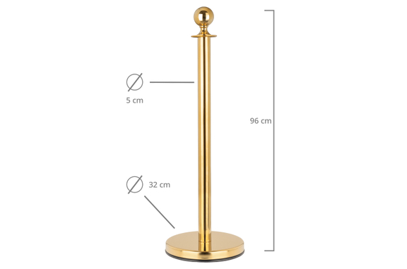 Stagecaptain PLS-150 Deluxe 4.4-150G Absperrständer Personenleitsystem 1,5m gold image 3