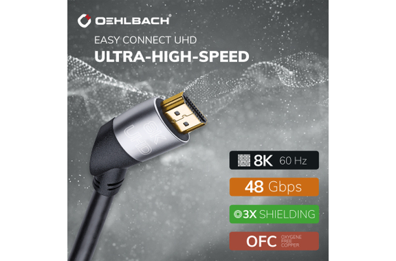 Oehlbach Easy Connect 8K UHD HDMI-Kabel 2m schwarz image 3