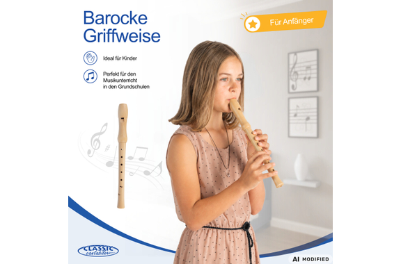 Classic Cantabile Stella Maple Recorder Baroque Fingering image 3