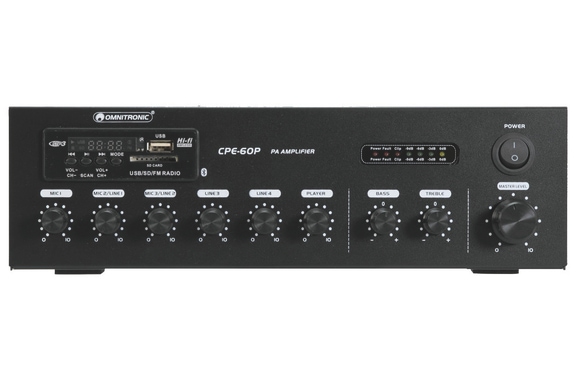 Omnitronic CPE-60P PA Mixer Amplifier image 3