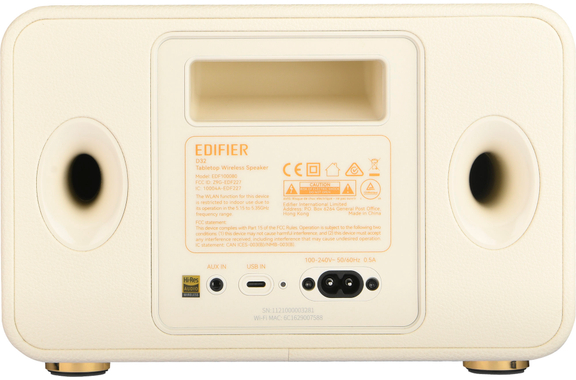 Edifier D32 Altoparlante Bluetooth Wireless Da Tavolo Bianco image 3