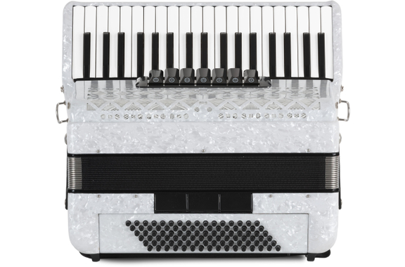 Classic Cantabile 96 Bass Akkordeon "Secondo V" Weiß G-g''  - Retoure (Zustand: sehr gut) image 3
