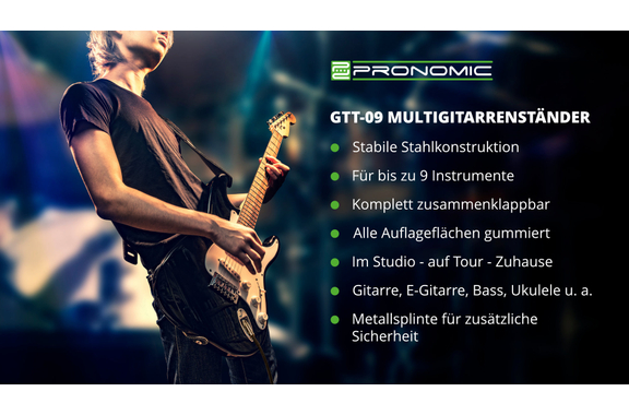 Pronomic GTT-009 Multi Guitar Stand for 9 Instruments image 3