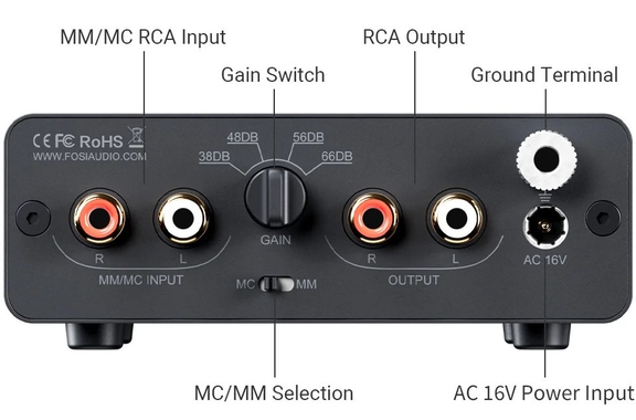 Fosi Audio Box X5 Phono MM & MC Preamp image 3
