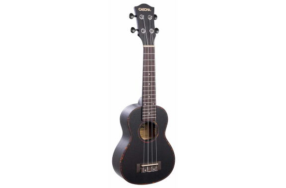 Cascha Premium Mahogany Soprano Left-Handed Ukulele Set Black image 3