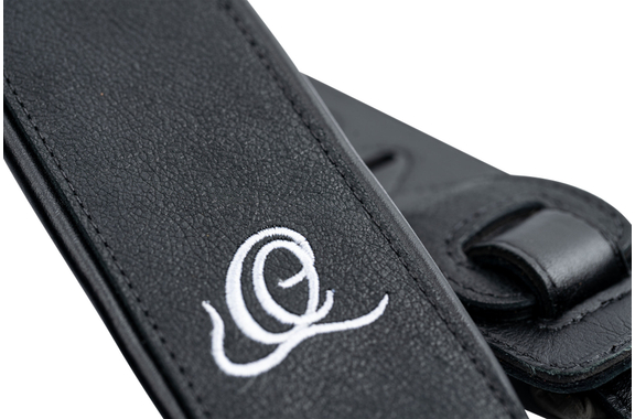 Ortega OSAR-1 Guitar Strap Genuine Leather Black Hole image 3
