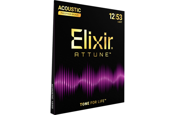 Elixir Attune Phosphor Bronze Acoustic Guitar Strings Light 12-53 image 3