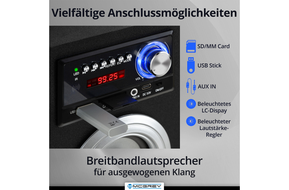 McGrey BS-20 Beachside Altavoz Bluetooth Plateado image 3
