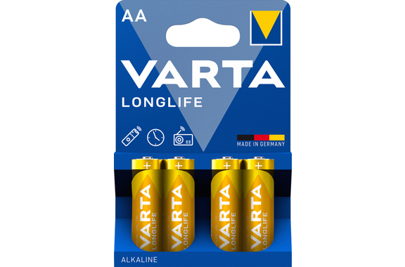 Pack de 4 Piles Varta Longlife AA Mignon image 3