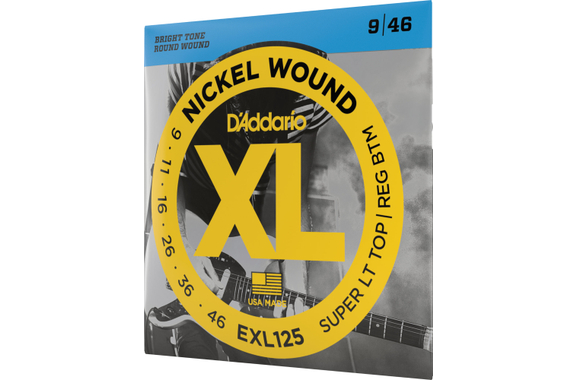 D'Addario EXL125 Super Light Top/Regular Bottom image 3