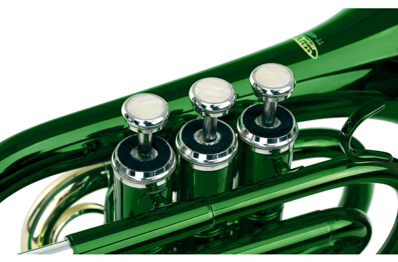Classic Cantabile Brass TT-400 Trompette de Poche en Sib verte image 3