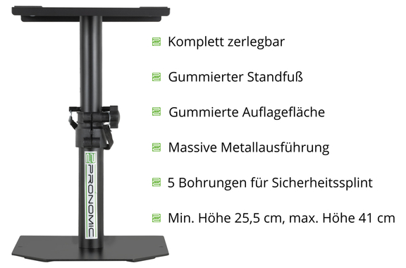 Pronomic SLS-36P BK Pied De Table Pour Moniteurs Studio image 3