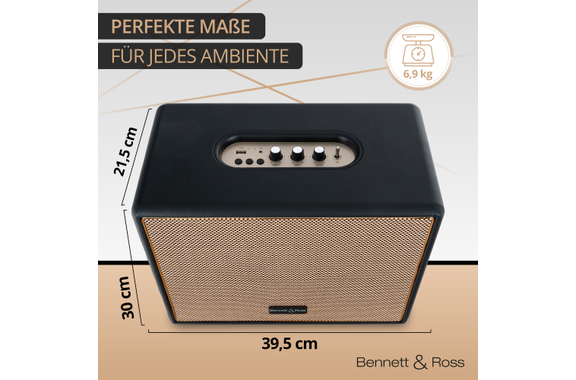 Bennett & Ross BB-880BK Blackmore Giant Bluetooth Lautsprecher Schwarz  - Retoure (Zustand: sehr gut) image 3
