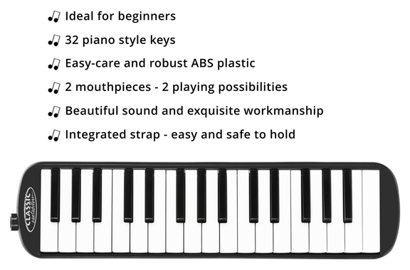 Classic Cantabile FML-32 BK Melodica Black image 3