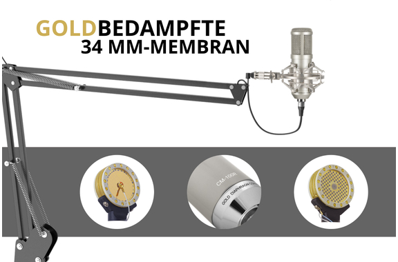 Pronomic CM-100S Microphone Studio à Grande Membrane & Anti-pop image 3