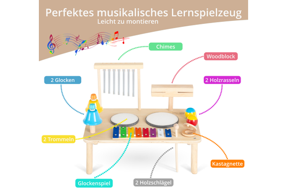 Classic Cantabile MT-121 12 in 1 Tavolo Musicale a Percussione image 3