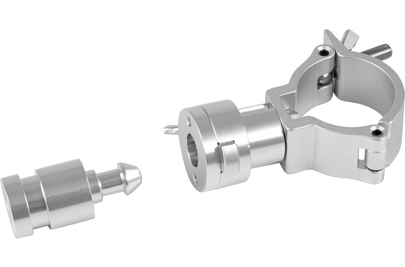 Eurolite TPZ-1 Morsetto con Spinotto TV Argento Set da 2 image 3