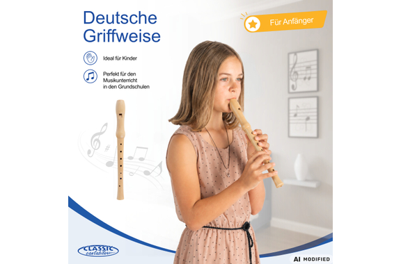 Classic Cantabile Stella Blockflöte Ahorn deutsche Griffweise image 3