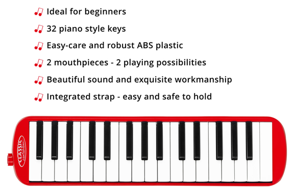 Classic Cantabile FML-32 RD Melodica Red image 3