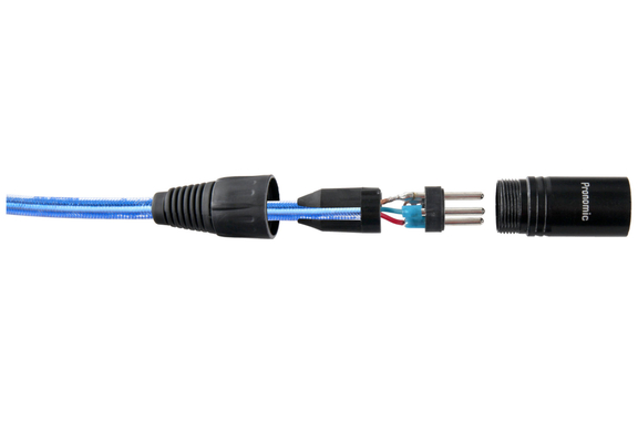 Pronomic Stage XFXM-Blue-2.5 Câble Micro XLR 2,5 m Bleu Métallique image 3