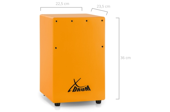 XDrum KC-37OG Cajón Infantil Naranja Set con Escuela image 3