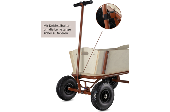Stagecaptain BW-1812D BN Bollycart Holz-Bollerwagen braun  - Retoure (Zustand: gut) image 3