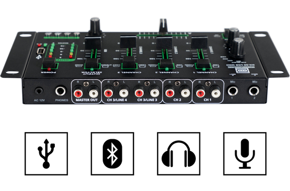 Pronomic DX-50 USB MKII 4-Kanal DJ-Mixer mit Bluetooth image 3