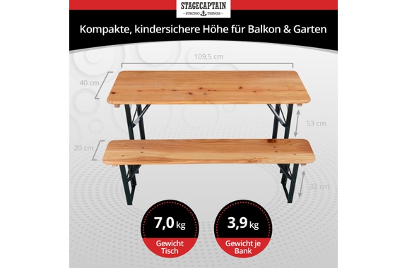 Stagecaptain BBK-110 Hirschgarten Conjunto Festivo Para Niños 110 cm Natural image 3