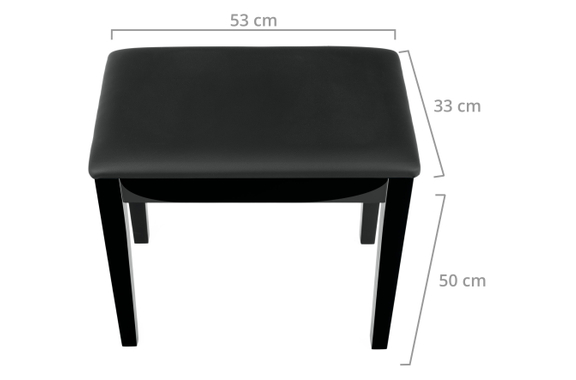 Classic Cantabile Pianobank Modell S Schwarz Hochglanz image 3