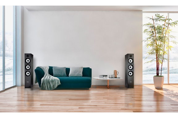 Bennett & Ross Ultrasphere Enceintes Colonnes HiFi Paire Noire 2 x 100W RMS image 3