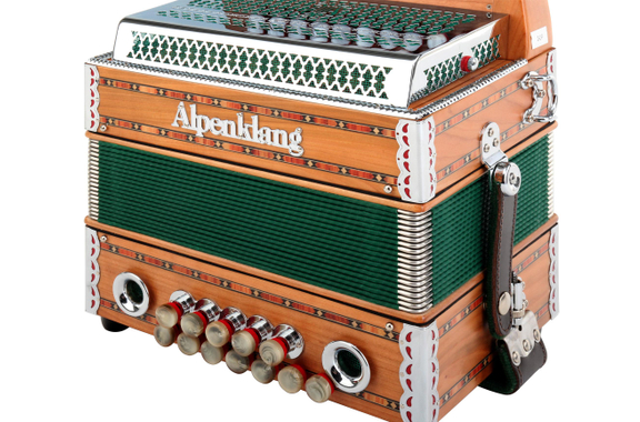 Harmonica Alpenklang "Mini" 3 rangs, B-Es-As massif en cerisier image 3