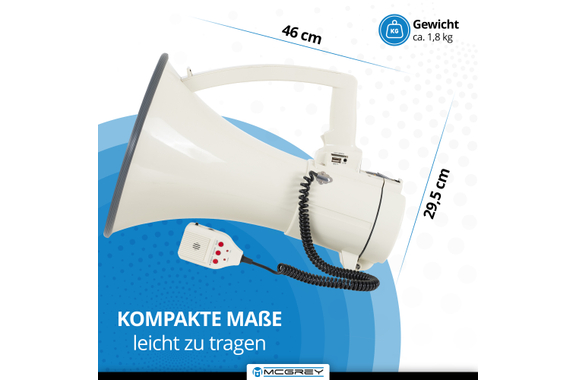 McGrey MP-2000HRS MkII Megaphon  - Retoure (Zustand: sehr gut) image 3