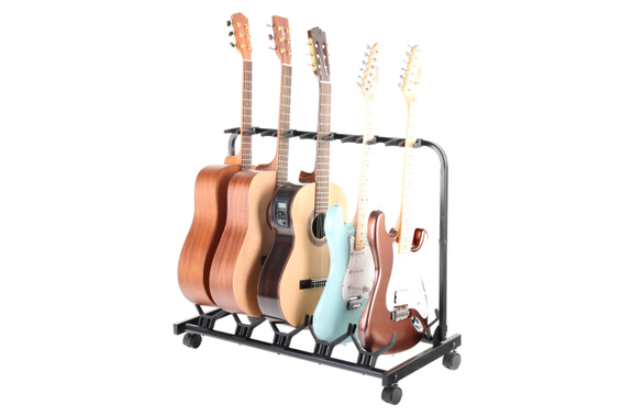 Rocktile Multistand 5-fach Gitarrenständer mit Rollen für E/A-Gitarre image 3