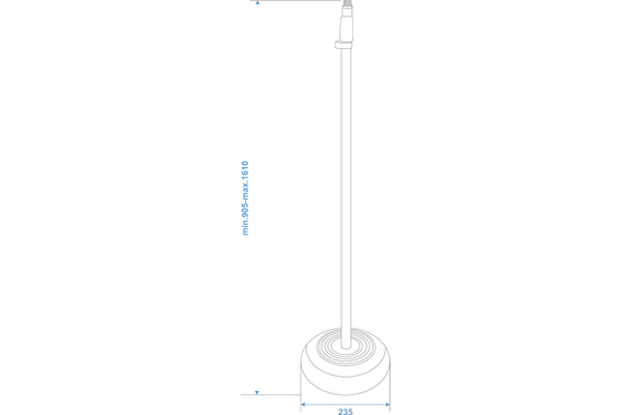 Omnitronic Mikrofonstativ 85-157 cm sw image 3