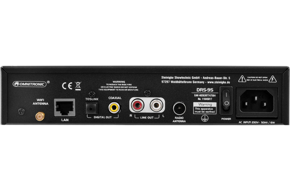Omnitronic DRS-95 Internet Radio with DAB+ and Bluetooth image 3