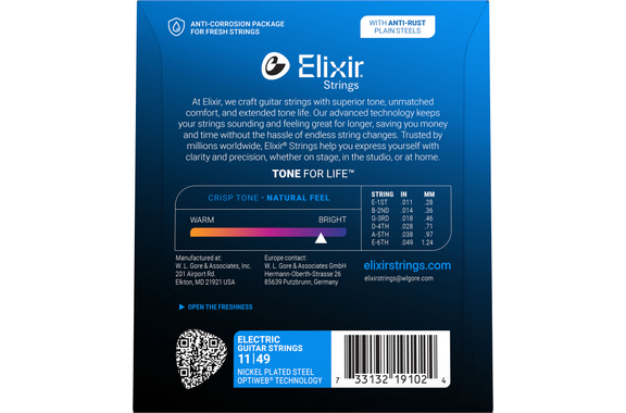 Elixir 19102 Electric Optiweb Medium 3er Set image 3