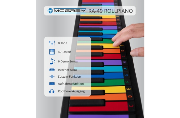 McGrey RA-49 Kids Roll Piano image 3