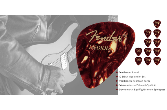 Fender 351 Púas Medium Paquete de 12 image 3