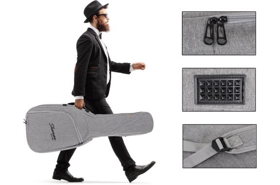 Shaman KGB-103 GY Premium-Line Borsa per Chitarra Classica Grigia image 3
