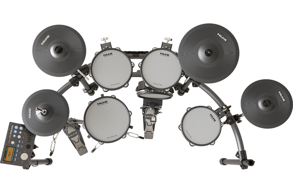 NUX DM-8 E-Drumset Complete Set with Headphones, Stool, School, and Sticks image 3