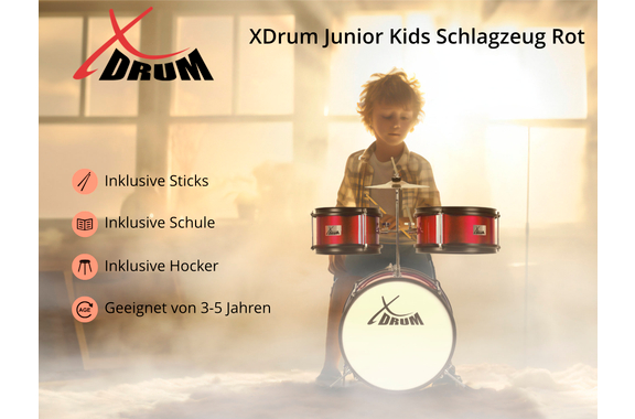 Batterie XDrum Junior KIDS incl. École Rouge image 3